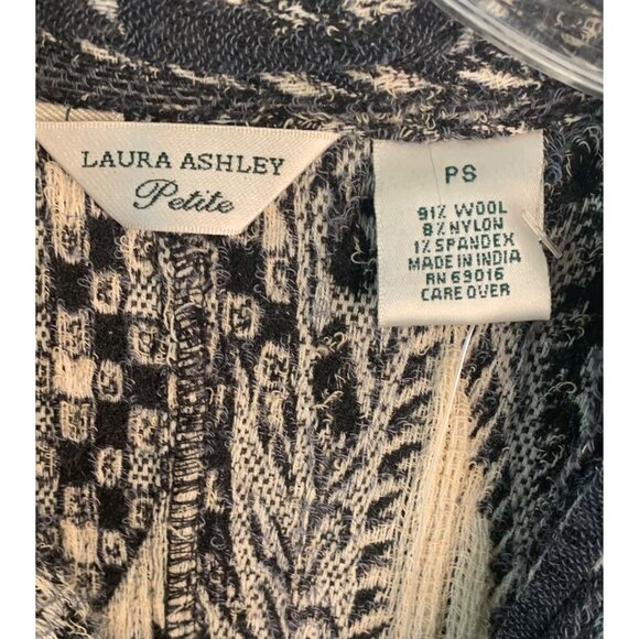LAURA ASHLEY Petites Gray Paisley Print Wool Blend Button-Up Blazer NWT Small - Picture 3 of 7